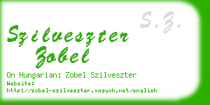 szilveszter zobel business card